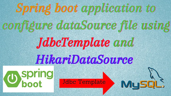 How to create datasource configuration file and connection pool in spring boot application.