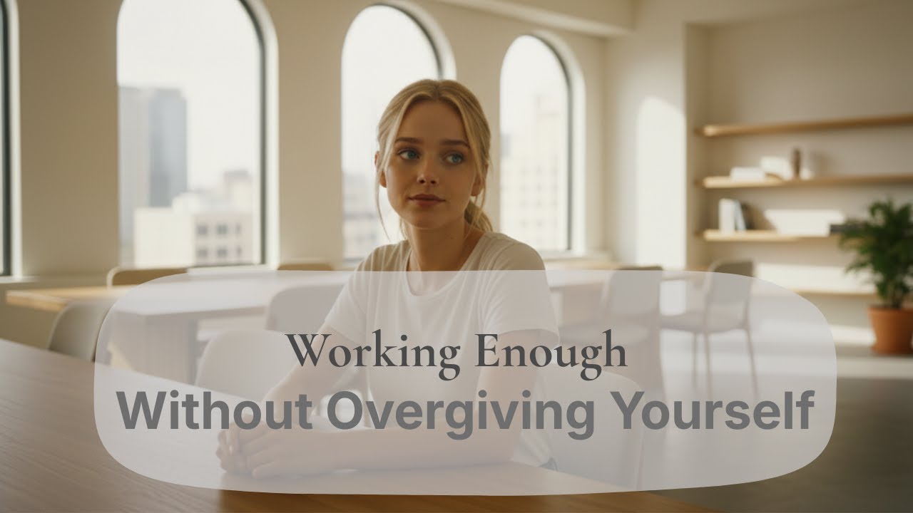 Working Enough｜Without Overgiving Yourself