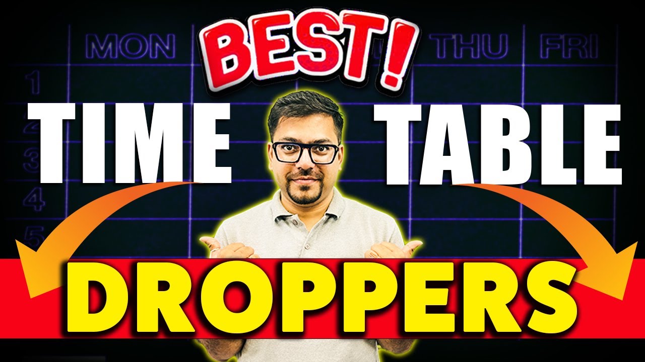 JEE 2024 Best Time Table for JEE Droppers Roadmap & Strategy Harsh