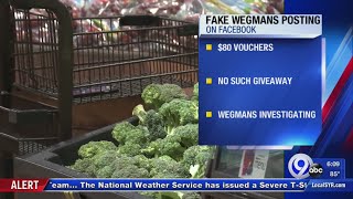 Wegmans warning of Facebook voucher scam