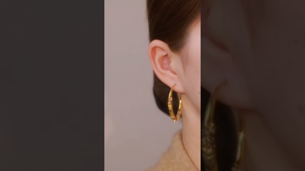 Big hoop earrings, gold plated earrings 