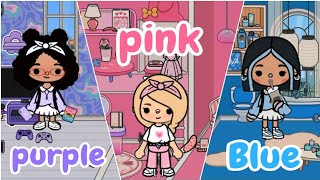 Pink💞🧚 Purple💜😱 Blue💙😱 Toca Life World /😍❤️ #tocaboca #trending #tocalifeworld