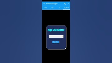Css Age calculator #shorts #ytshorts #trending
