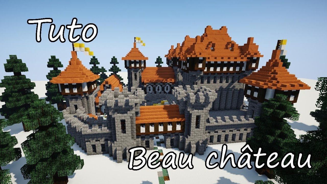 Minecraft Tuto Beau Chateau Facile 01 Youtube
