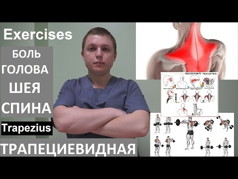 Трапециевидная мышца. Лечение Боли. Trapezius Exercises (headaches and neck pain)