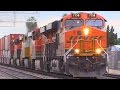 BNSF FREIGHT TRAINS (with 7102 P5 HORN !!!)