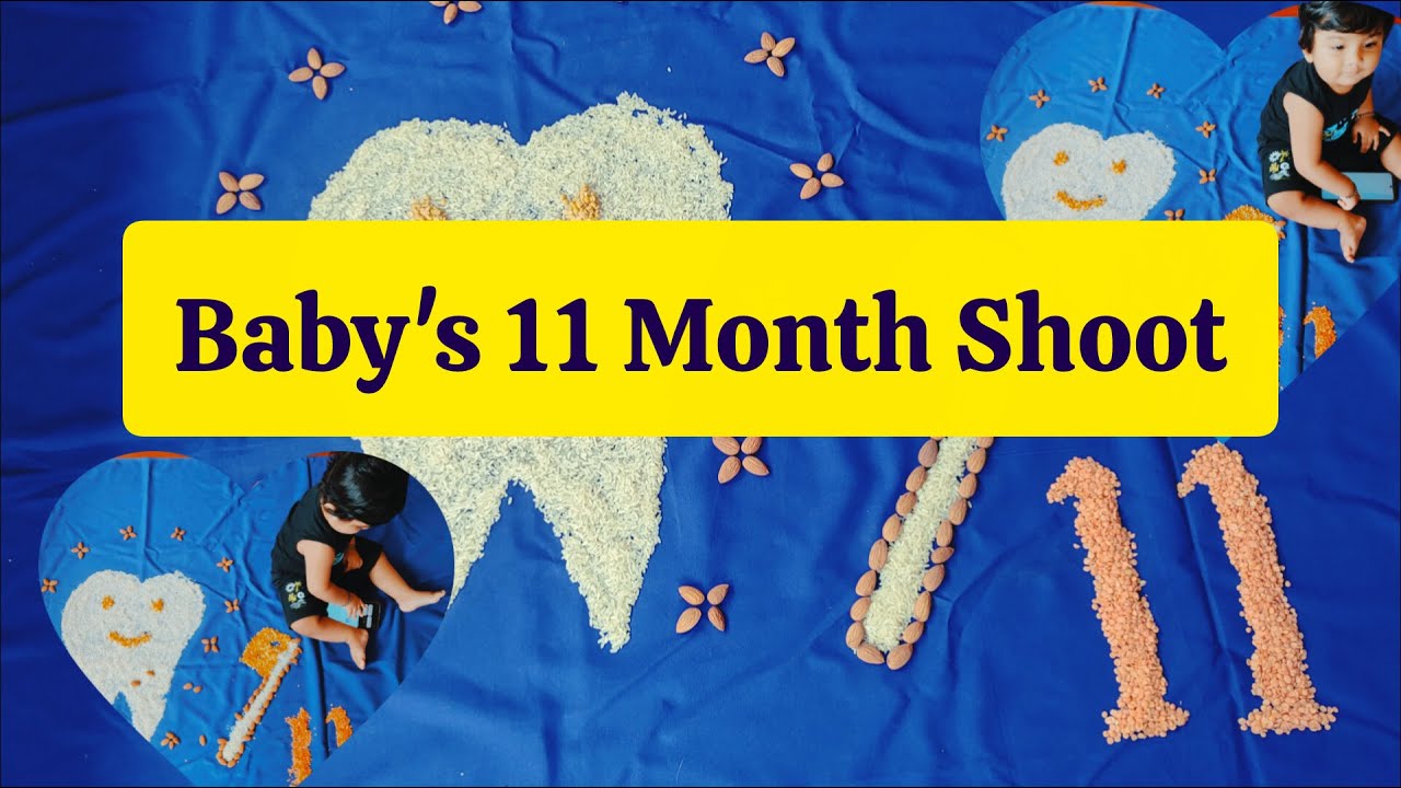 Creative Baby Photoshoot Idea | 11 Months | DIY Teeth & Toothbrush Theme