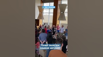 Thumbnail of Playing the Ukrainian hymn  in my show for the refugees who came to Israel.
