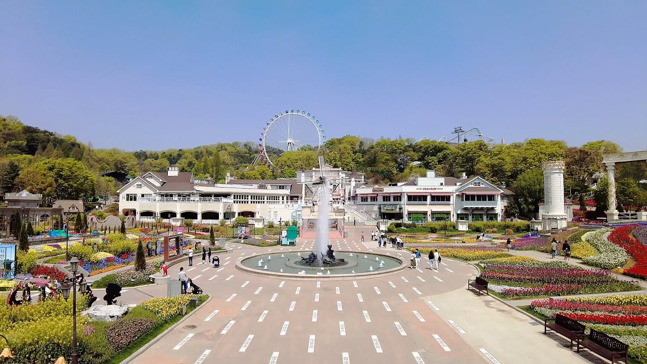 【4K】Korea Walk&Exciting - Фестиваль тюльпанов в тематическом парке Everland (апрель 2021 г.)(EP.119)