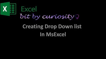 Creating Dropdown list in excel|| Data Validation list in excel