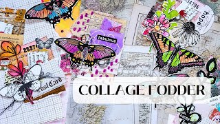 100 Day Project Day 3 - Collage Fodder Elements from Scraps
