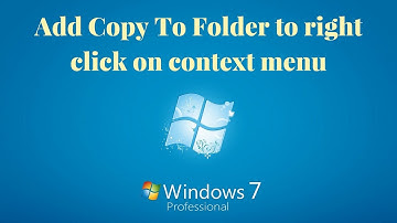 Add Copy To Folder to right click on context menu on Windows 7(Speak Khmer)