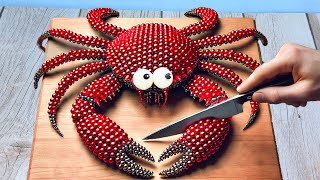 Magnet MUKBANG: Giant King Crab 🦀🦀 | Stop Motion & Satisfying video