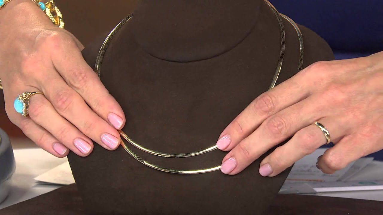 14K Gold 20" Reversible Polished 3mm Omega Necklace, 7.4g with Lisa Robertson