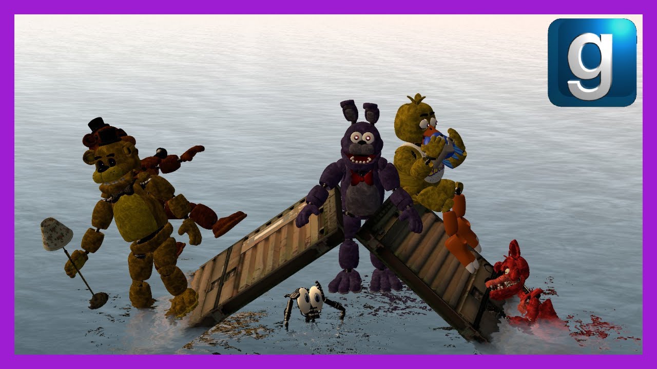 Gmod FNAF | Freddy And Friends stuck on a raft! - YouTube