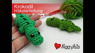 Krokodil Häkelanleitung | Amigurumi Häkelvideo | einfach und schnell ohne Zusammennähen