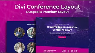 Divi Conference Layout - Divi Layouts By Divi Awesome