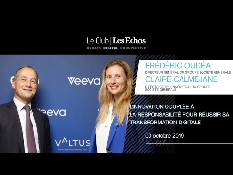 Club Les Echos Digital avec Frédéric Oudéa et Claire Calmejane (Société Générale)