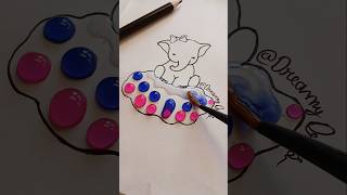 “Watch this sweet elephant splash into a rainbow of colors! 🐘💦🌈✨#ElephantMagic #ColorMixing
