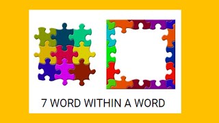 Word Within A Word - 11+ Verbal Reasoning Questions