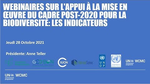 CBD Webinar - Supporting Implementation of the Post-2020 Global Biodiversity Framework (French)