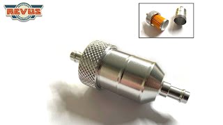 In Line Motorcycle/ Car Fuel Filter 8mm (Silver)