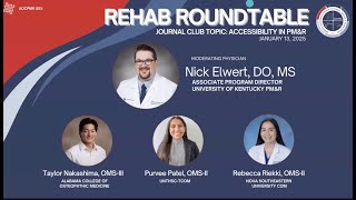 AOCPMR Rehab Roundtable Journal Club: Accessibility in PM&R