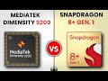 Snapdargon 8 gen 1 vs Dimensity 9200