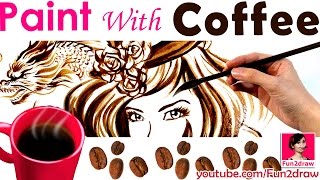 Art Challenge: Painting with Coffee | Amazing Art Effects! | Mei Yu Painting Challenge
