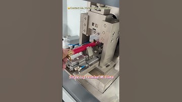 Large square cable single M-shape lug terminal crimp #bozwang #machine #factory #bzw