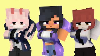 DARLING OHAYO GASOLINA FIRST MEET PRETTY APHMAU NEW FRIEND MAKIMA POWER-MINECRAFT ANIMATION #shorts