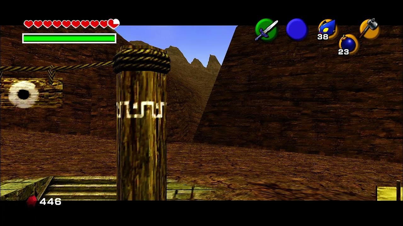 OOT PC Port HD Textures 60 FPS Bomb Hovering Across Gerudo's Valley