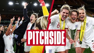 Behind The Scenes Trophy Celebrations of Lionesses Arnold Clark Cup Victory 🏆 | Pitchside