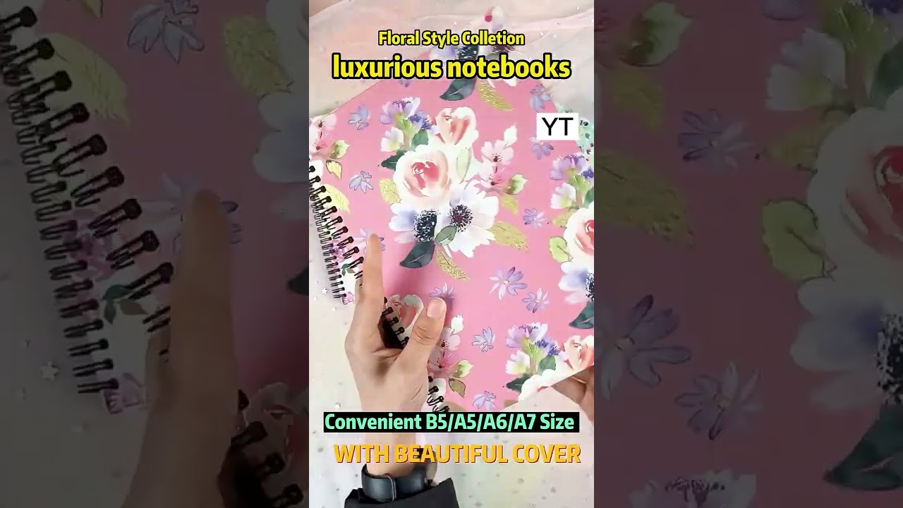 Custom Floral Printed Spiral Daily Weekly Monthly Planner Women Workout Goal Agenda Notebook