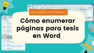 Cómo enumerar páginas para tesis en Word 2023  Numeración de páginas para tesis | Yo Tesista