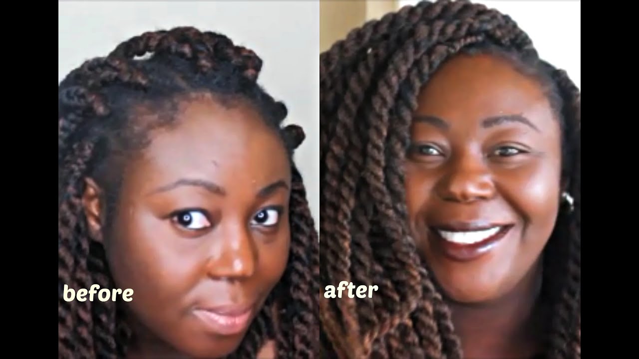 #27 How to: Touch up, refresh, marley twists/braids. Natural Hair - YouTube