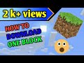 Minecraft One Block Kaise Karen