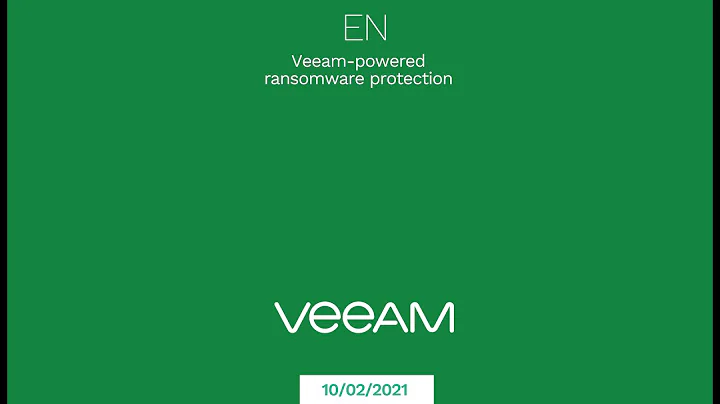 Veeam powered ransomware protection