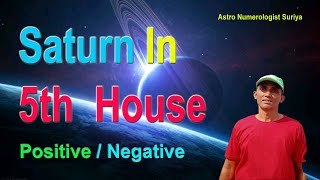Saturn In 5th House In Vedic Astrology. Saturn In Fifth House.