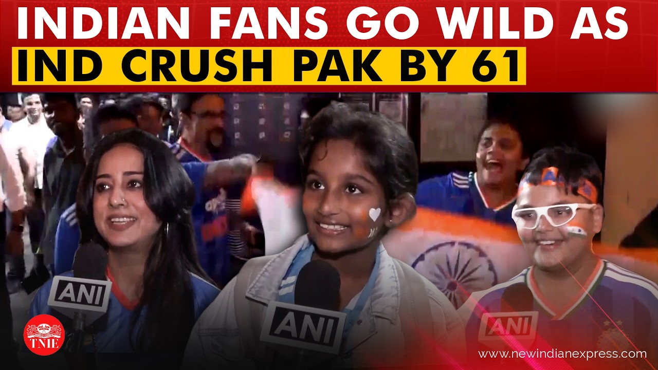 Indian fans celebrate as team India defeat Pakistan by 61 runs in Colombo | T20 World Cup