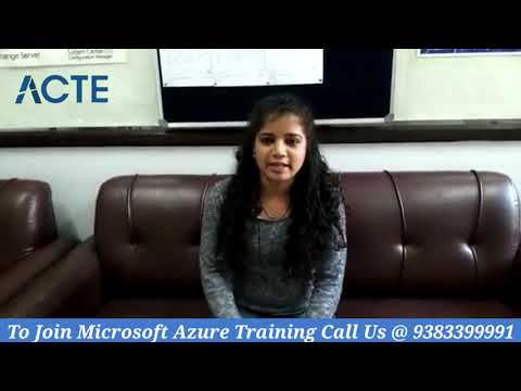 Microsoft Azure Training Review by ACTE Student | ACTE Chennai Student Reviews | ACTE OMR Reviews