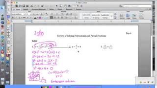 Review of Solving Polynomials and Partial Fractions Problems 1 4