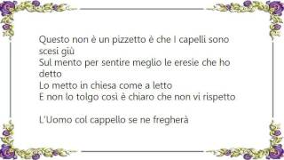 Video thumbnail of "J-Ax - L' Uomo Col Cappello Lyrics"