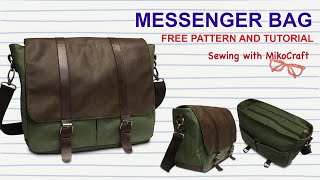 Men's Messenger Bag Tutorial - DIY Cara Membuat Tas Selempang Pria - Bag Making with Miko Craft