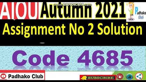 ⏩ AIOU Code 4685 Solved Assignment No.2 Autumn 2021 || Level: MSc sociology