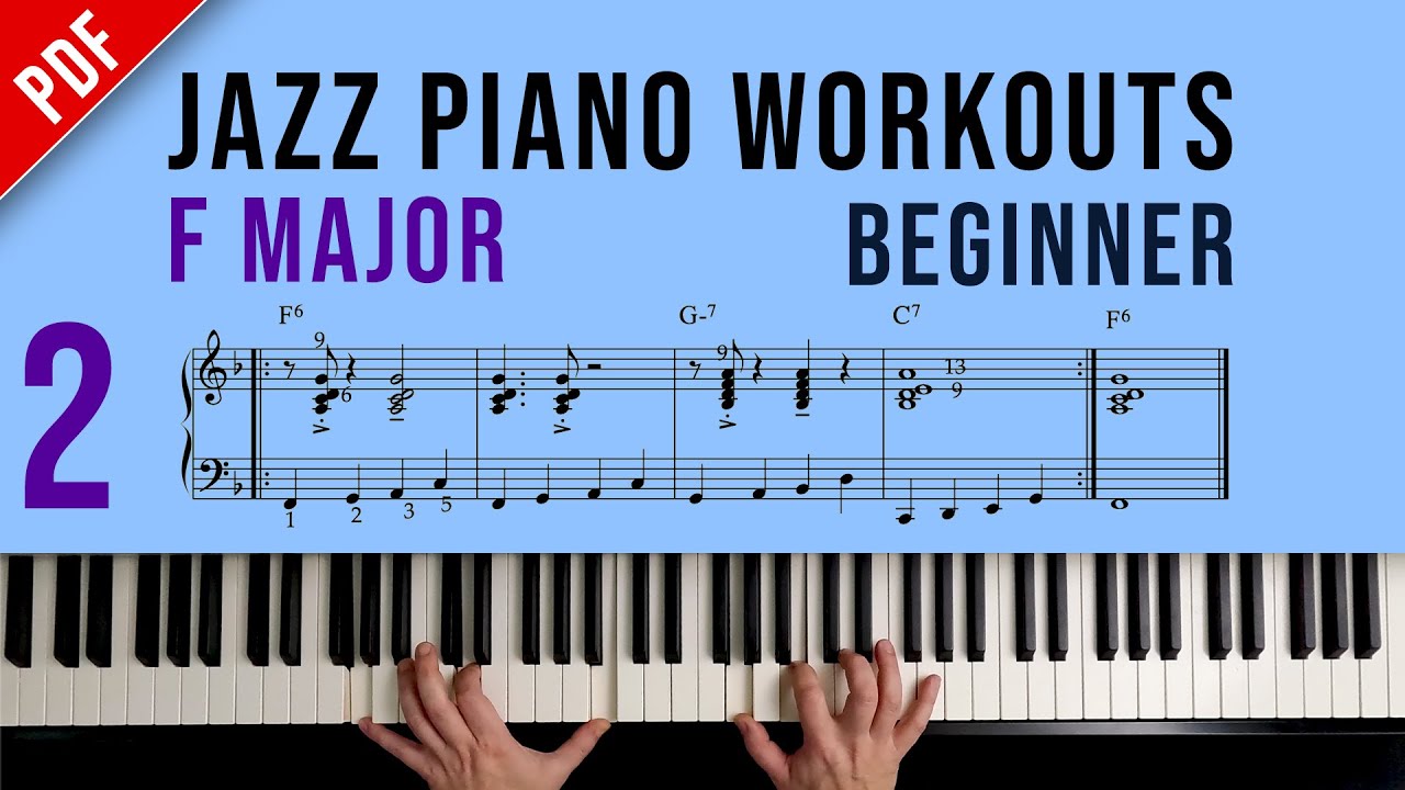 Уроки игры на джазовом фортепиано (для начинающих) Урок 2: Фа мажор (диатонические септаккорды, 2...