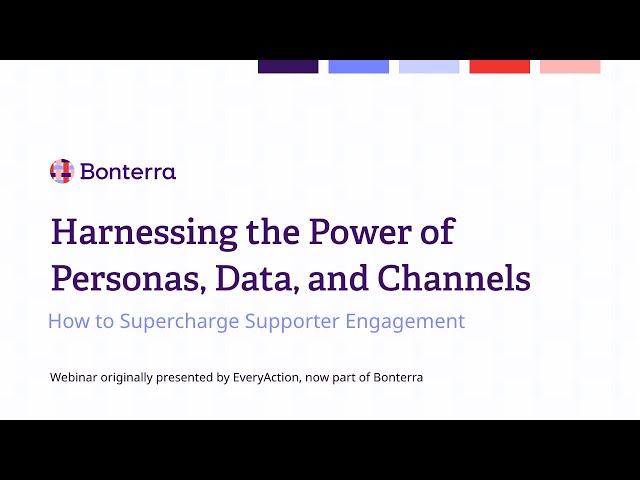 Watch Harnessing the power of personas, data, and channels: how to supercharge supporter engagement on YouTube.