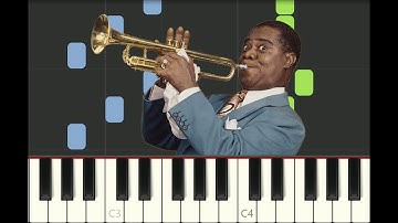 Thumbnail of piano tutorial "BASIN STREET BLUES" Louis Armstrong, with free sheet music (pdf)