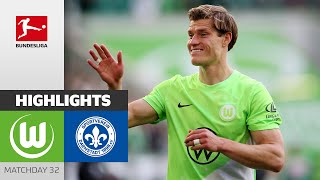 Wolfsburg Secures Third Win In A Row! | Wolfsburg - Darmstadt 3-0 | Highlights | Matchday 32 – Buli