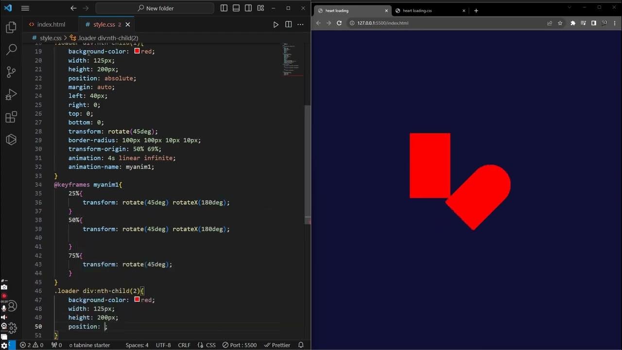 Heart Loading Animation Effects using html and CSS #devlopment #codeing ...